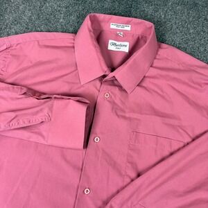 Berlioni‎ Italy Mens 3XL Pink Button Down Dress Shirt Long Sleeve 19-19.5 36/37